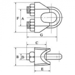 GALV MALL WIRE ROPE CLIPS TYPE B