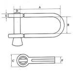 PLATE SHACKLE WITH LOCK PIN